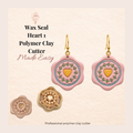 Wax Seal Heart 1 Polymer Clay Cutter | 25–45mm | Wax Seal Heart Shape Clay Cutter | Earring Jewellery Making Tool