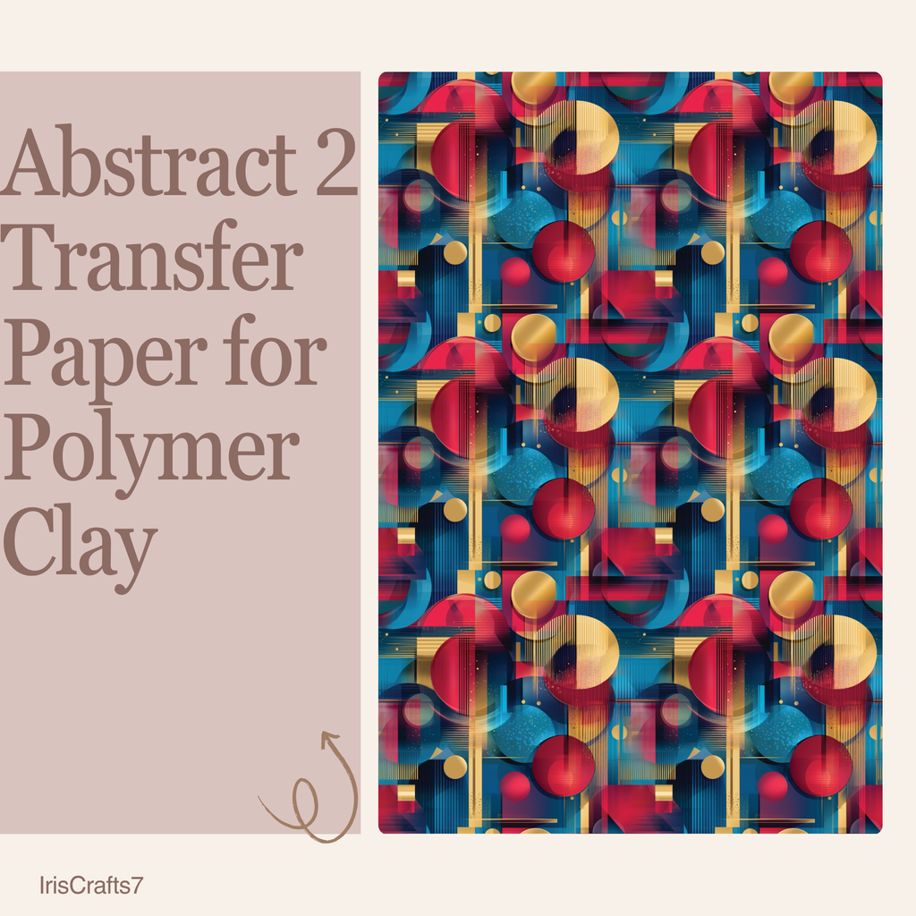 Abstract 2 Water Soluble Transfer Paper Polymer Clay 100x150mm | IrisCrafts7