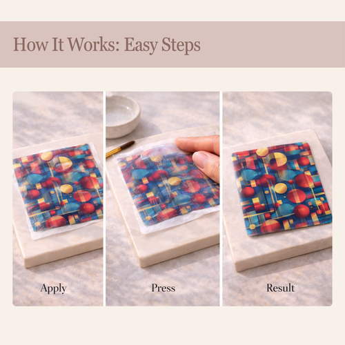 Abstract 2 Water Soluble Transfer Paper Polymer Clay 100x150mm | IrisCrafts7