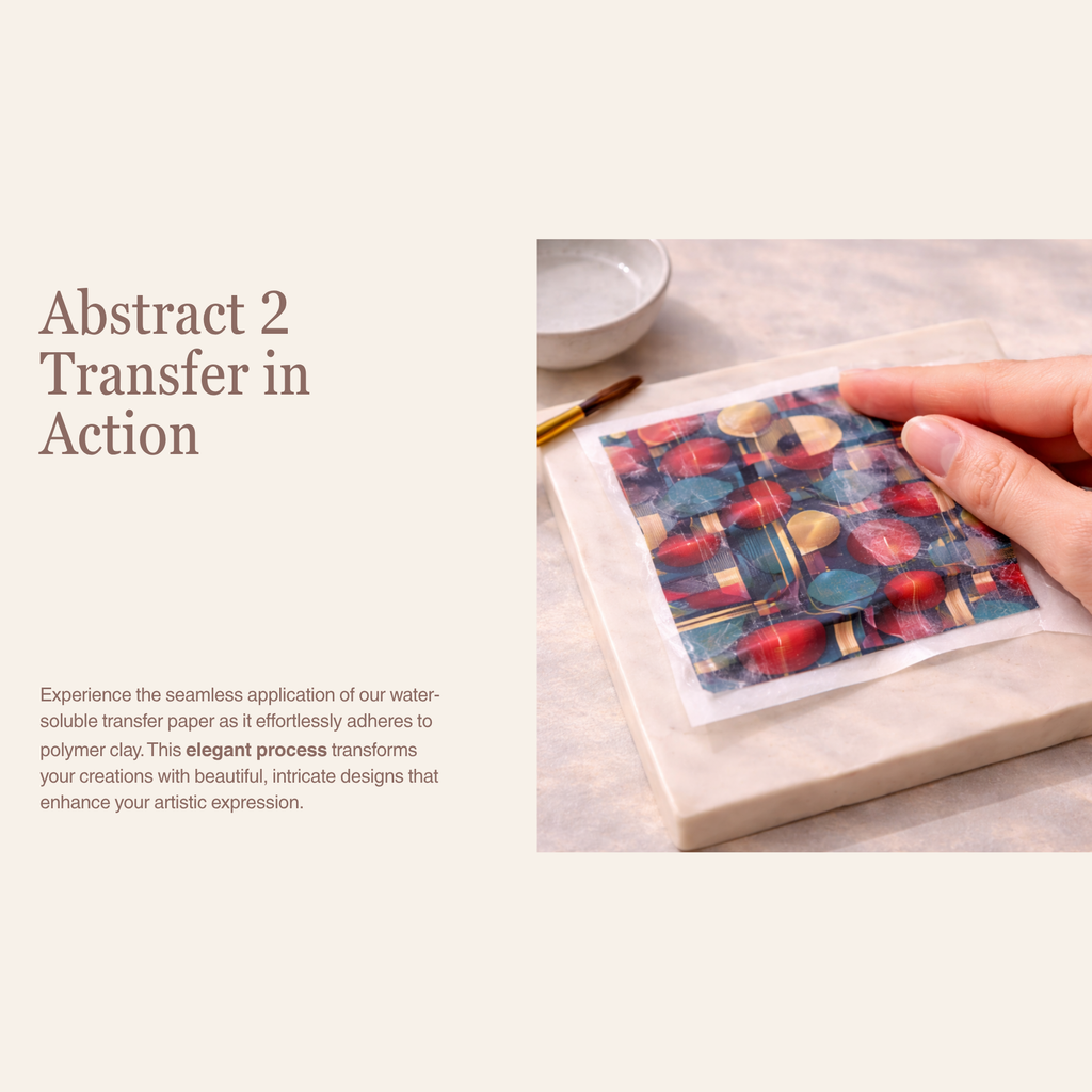 Abstract 2 Water Soluble Transfer Paper Polymer Clay 100x150mm | IrisCrafts7