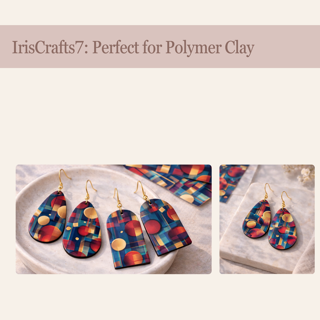 Abstract 2 Water Soluble Transfer Paper Polymer Clay 100x150mm | IrisCrafts7