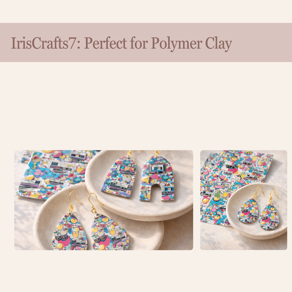 Abstract 3 Water Soluble Transfer Paper Polymer Clay 100x150mm | IrisCrafts7