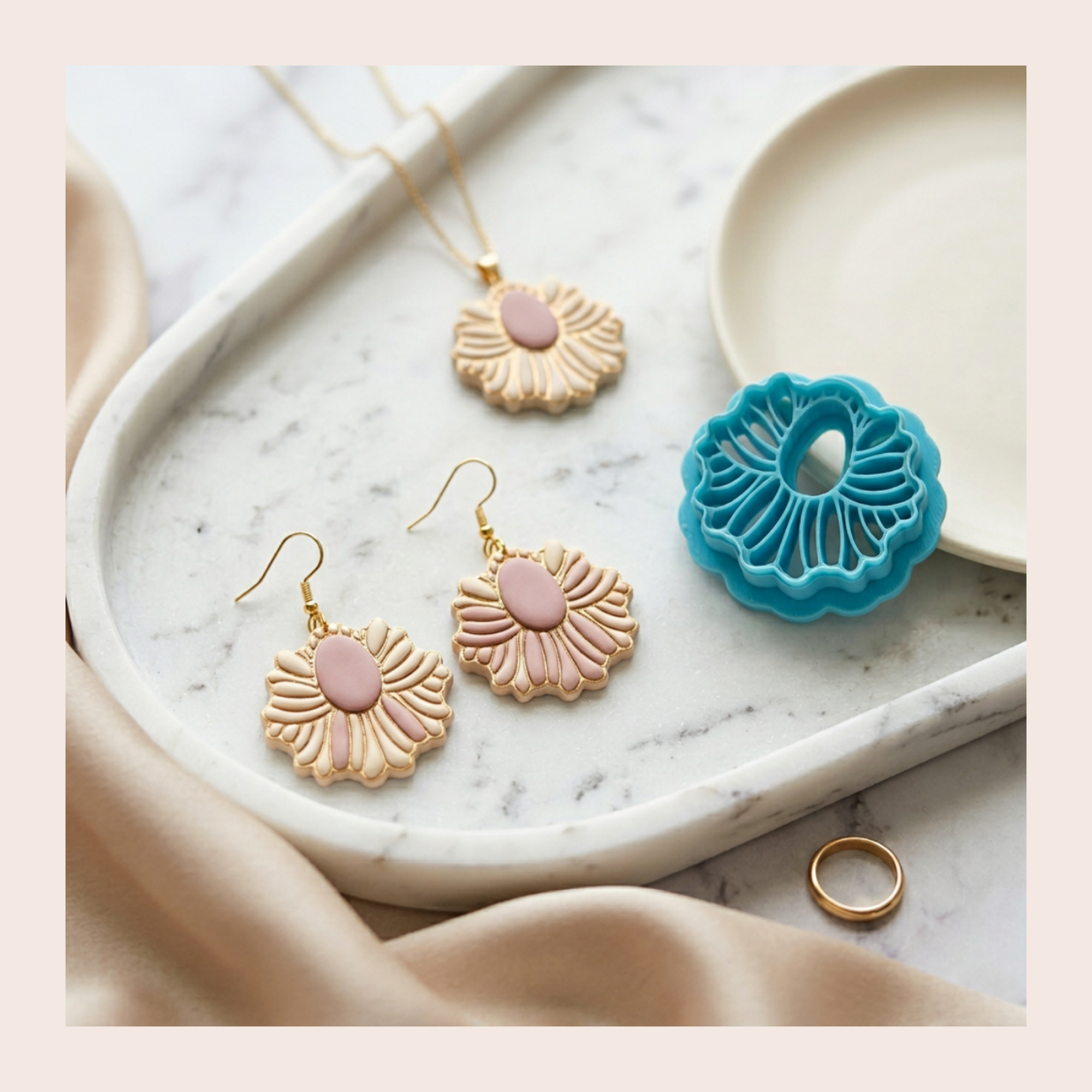 Abstract Boho Polymer Clay Cutter | 3D Printed Clay Earring Cutter | Boho Shape Cutter for Clay Earrings | Clay Tools for Jewellery Making