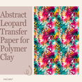 Abstract Leopard Water Soluble Transfer Paper Polymer Clay 100x150mm | IrisCrafts7