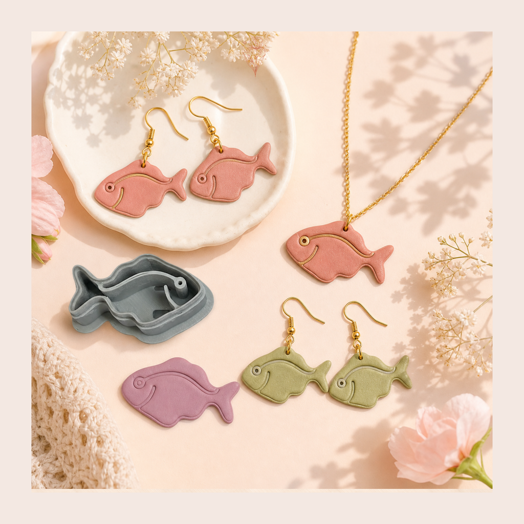Abstract Matisse Fish Polymer Clay Cutter 30–45mm | Art Inspired Earring Cutter | IrisCrafts7