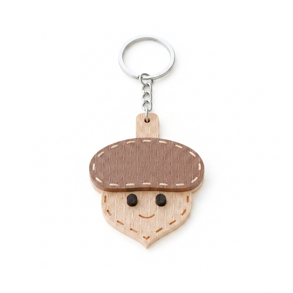 Acorn Keychain Polymer Clay Cutter | 35–45mm Autumn Bag Charm Cutter | IrisCrafts7
