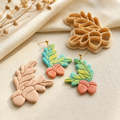 Acorn and Leaves Polymer Clay Cutter | 30–50mm Autumn Earring Cutter | IrisCrafts7