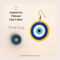 Aegean Eye Polymer Clay Cutter | 20–45mm | Evil Eye Shape Clay Cutter | Earring Jewellery Making Tool