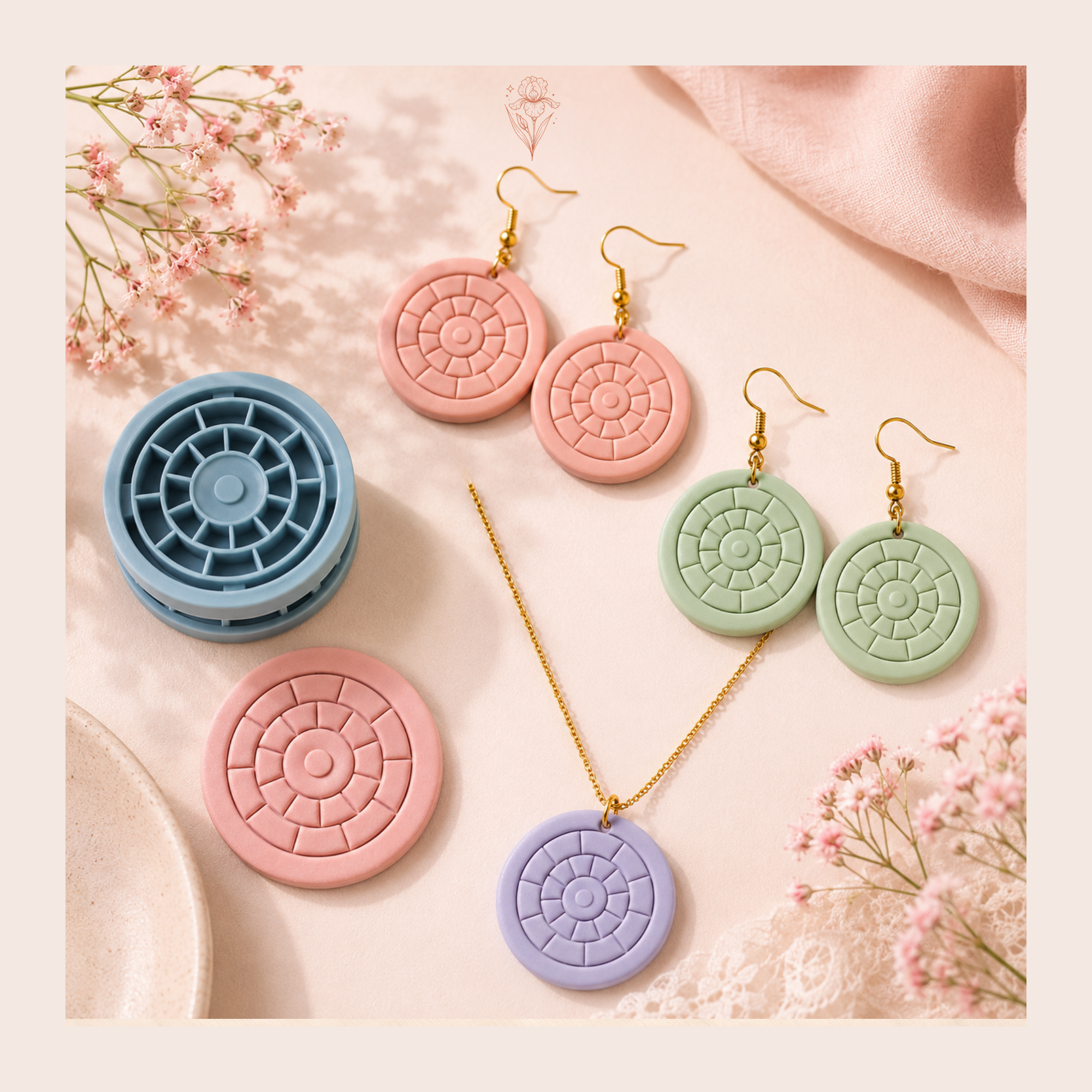 Aegean Eye Polymer Clay Cutter | 20–45mm | Evil Eye Shape Clay Cutter | Earring Jewellery Making Tool