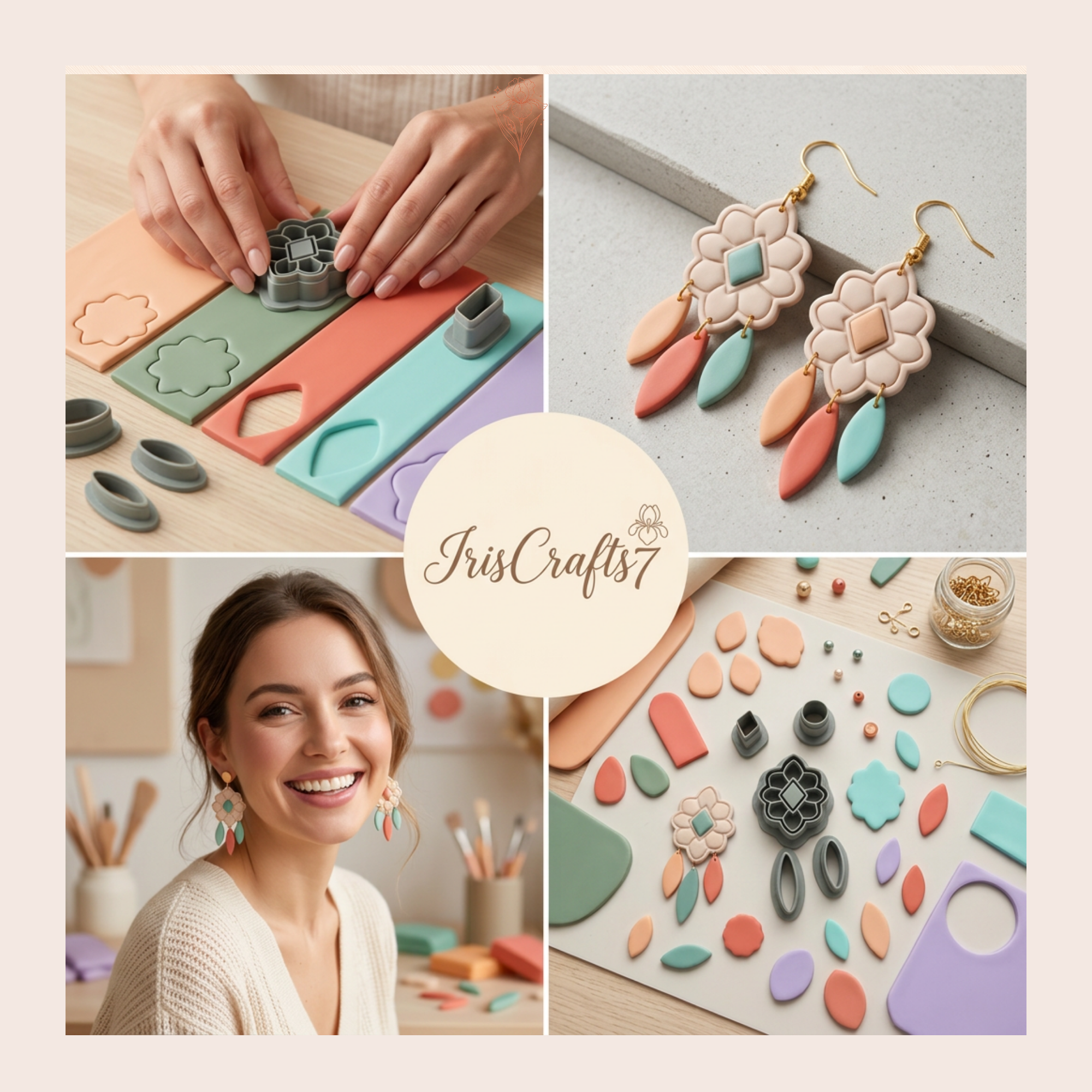 Amulet Set Polymer Clay Cutter | 55–75mm | Amulet Shape Clay Cutter Set | Earring Jewellery Making Tool
