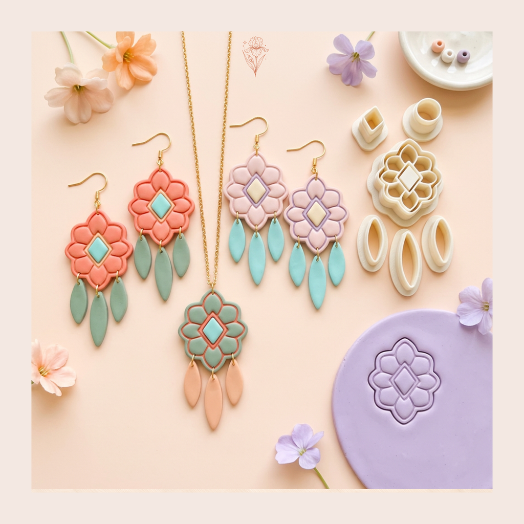 Amulet Set Polymer Clay Cutter | 55–75mm | Amulet Shape Clay Cutter Set | Earring Jewellery Making Tool