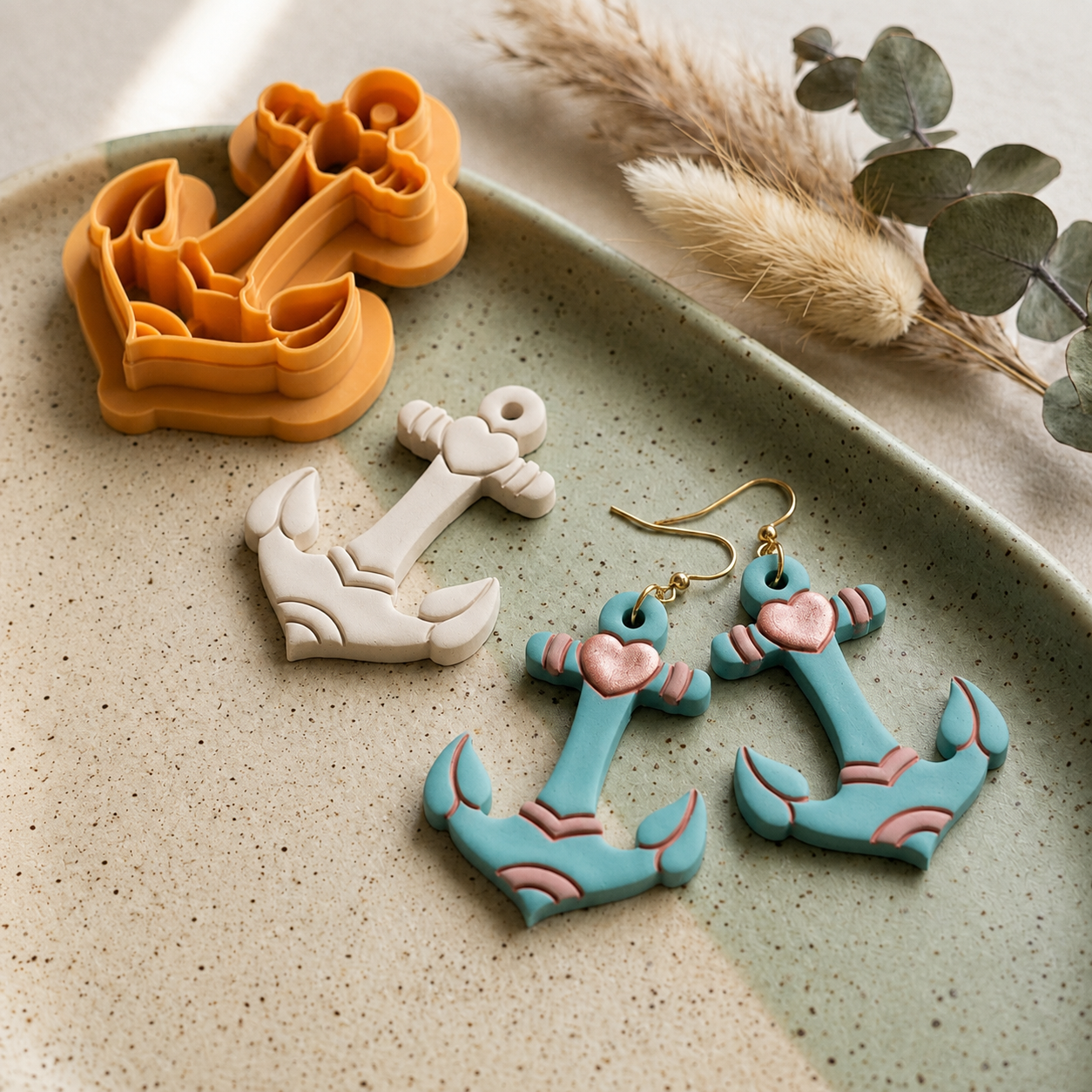 Anchor Polymer Clay Cutter | Nautical Earring Tool