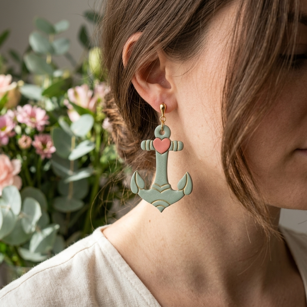 Anchor Polymer Clay Cutter | Nautical Earring Tool