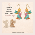 Angel in Prayer Polymer Clay Cutter 30–50mm | Spiritual Earring Cutter | IrisCrafts7