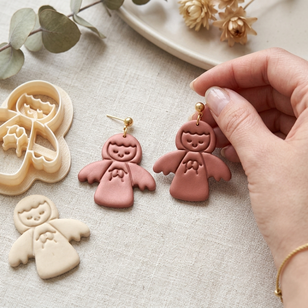 Angel No.5 Polymer Clay Cutter | Cherub Earring Tool