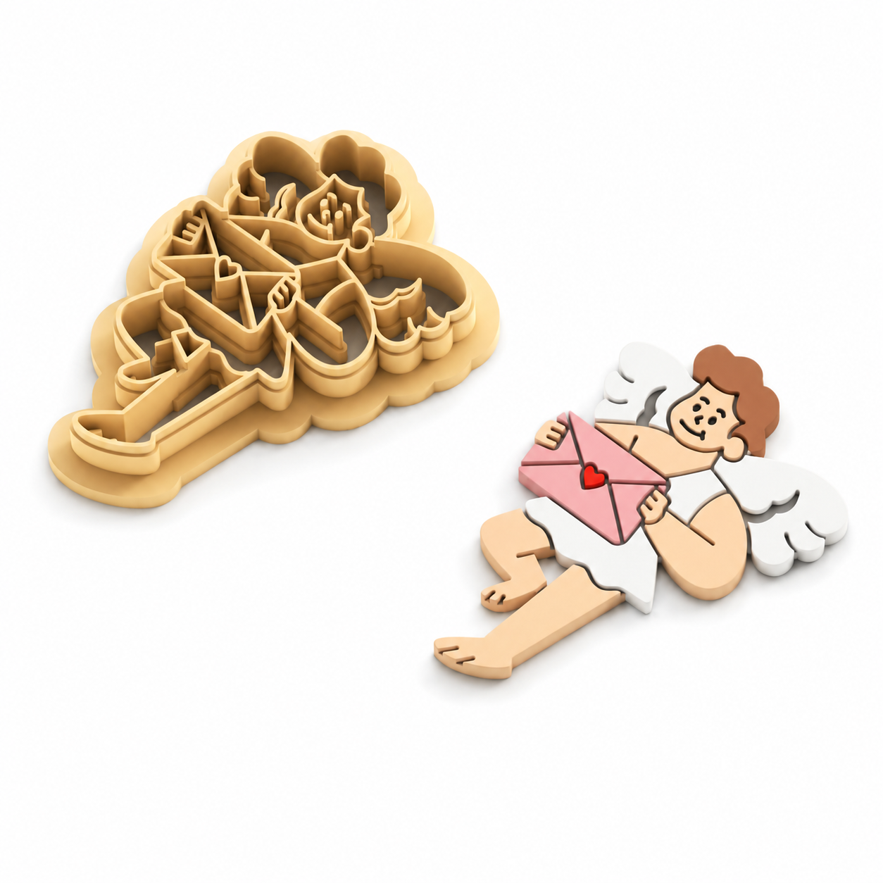 Angel of Love Polymer Clay Cutter | 25–50mm Vintage Cherub Earring Cutter | IrisCrafts7