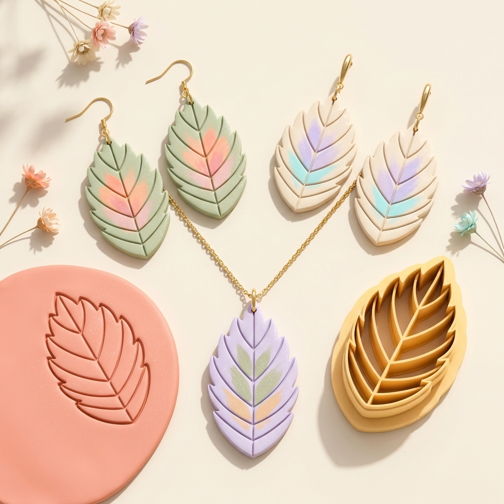 Apple Leaf Polymer Clay Cutter | 25–50mm Autumn Earring Cutter | IrisCrafts7