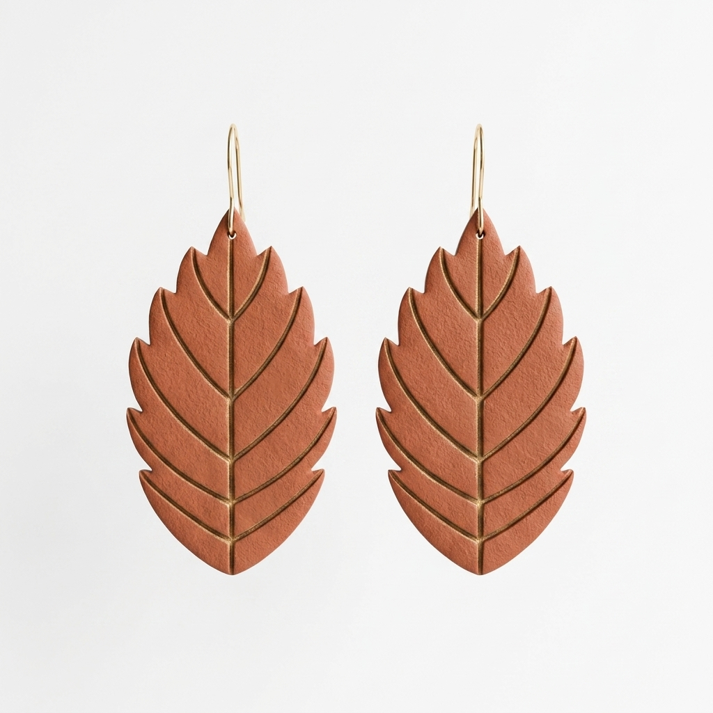 Apple Leaf Polymer Clay Cutter | 25–50mm Autumn Earring Cutter | IrisCrafts7