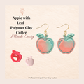 Apple with Leaf Polymer Clay Cutter | 25–45mm | Apple Leaf Shape Clay Cutter | Earring Jewellery Making Tool