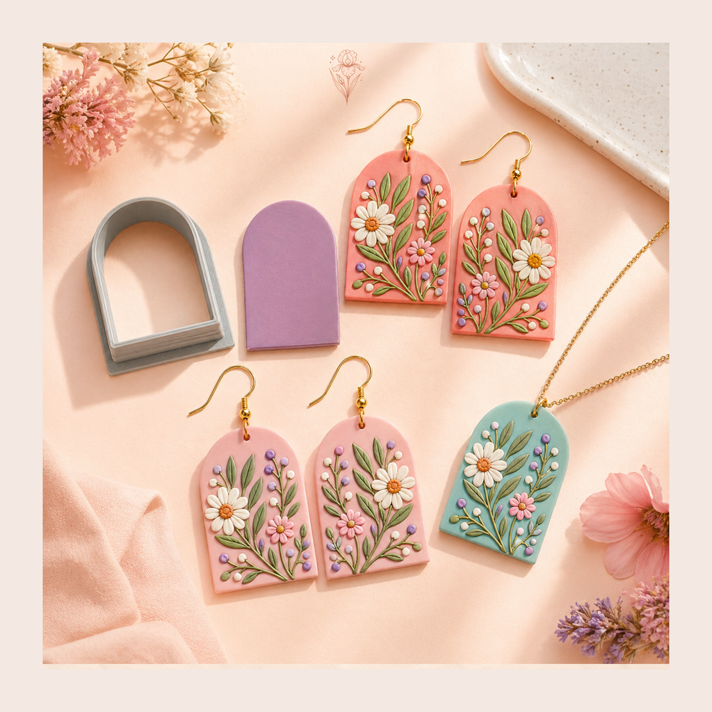 Arch Polymer Clay Cutter 25–50mm | Architectural Earring Cutter | IrisCrafts7