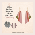 Arhitec Earrings Mirror Set Polymer Clay Cutter | Art Deco Earring Cutter | IrisCrafts7