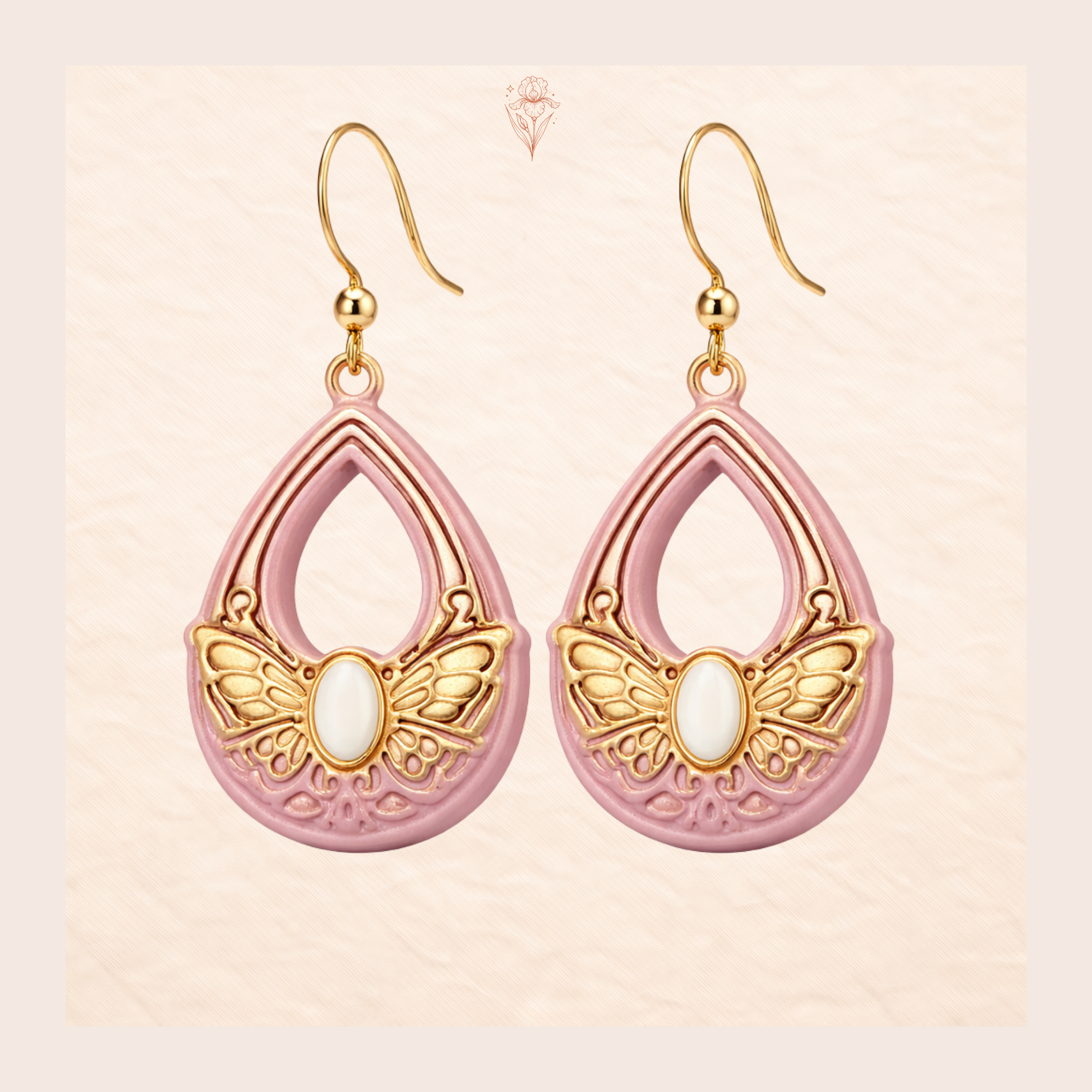 Art Nouveau Butterfly Frame Polymer Clay Cutter