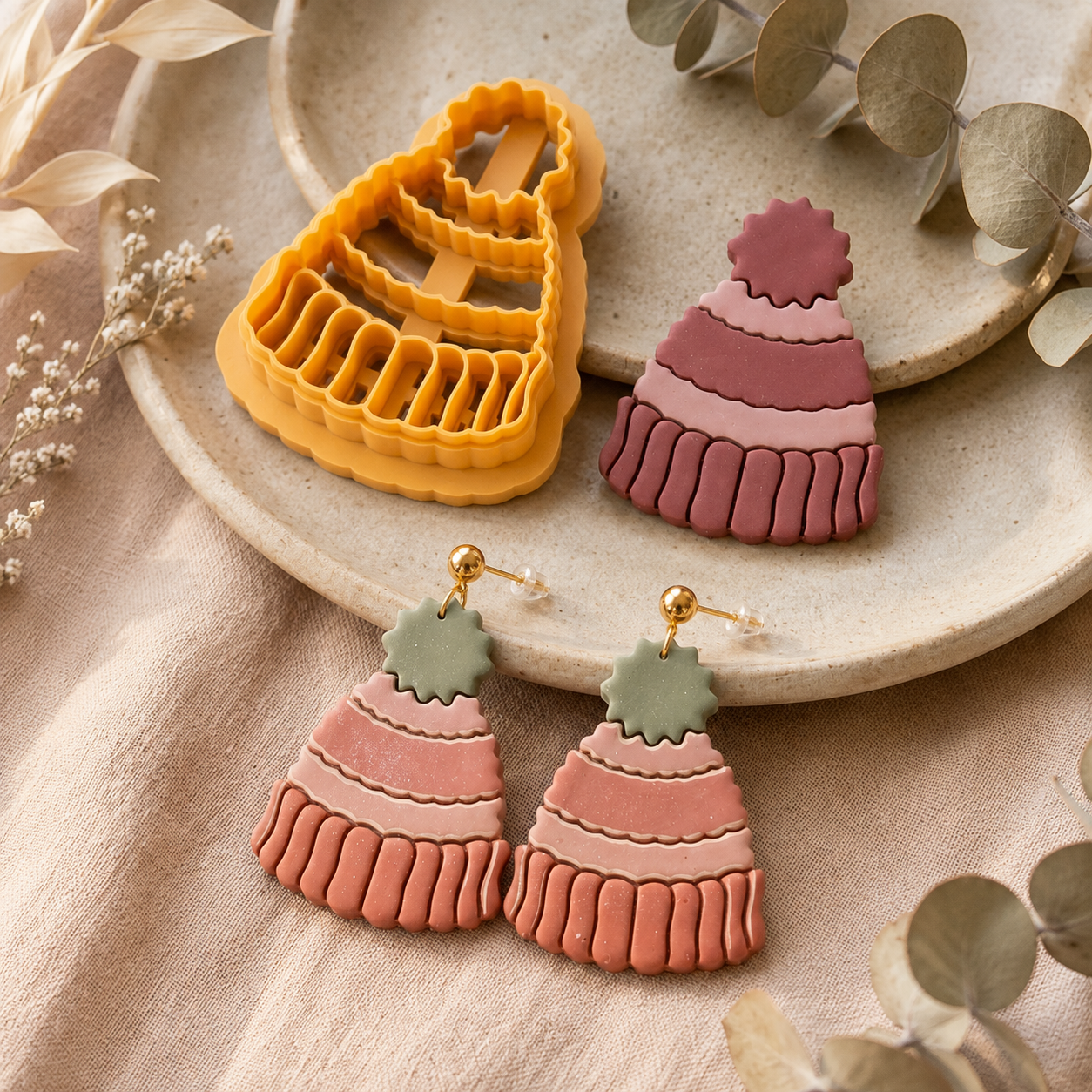 Autumn Hat Polymer Clay Cutter | 25–45mm Fall Earring Cutter | IrisCrafts7