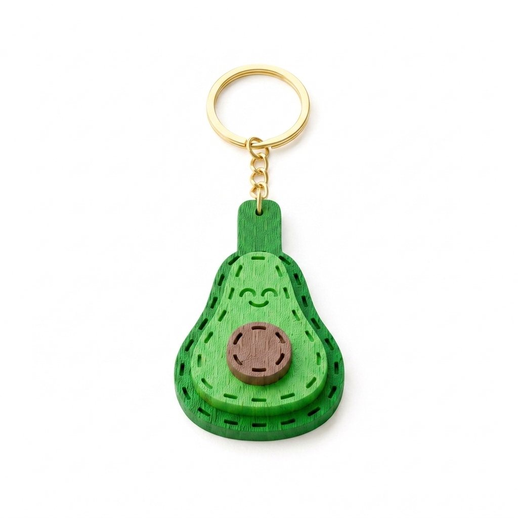 Avocado Keychain Polymer Clay Cutter | Cute Fruit Craft Tool