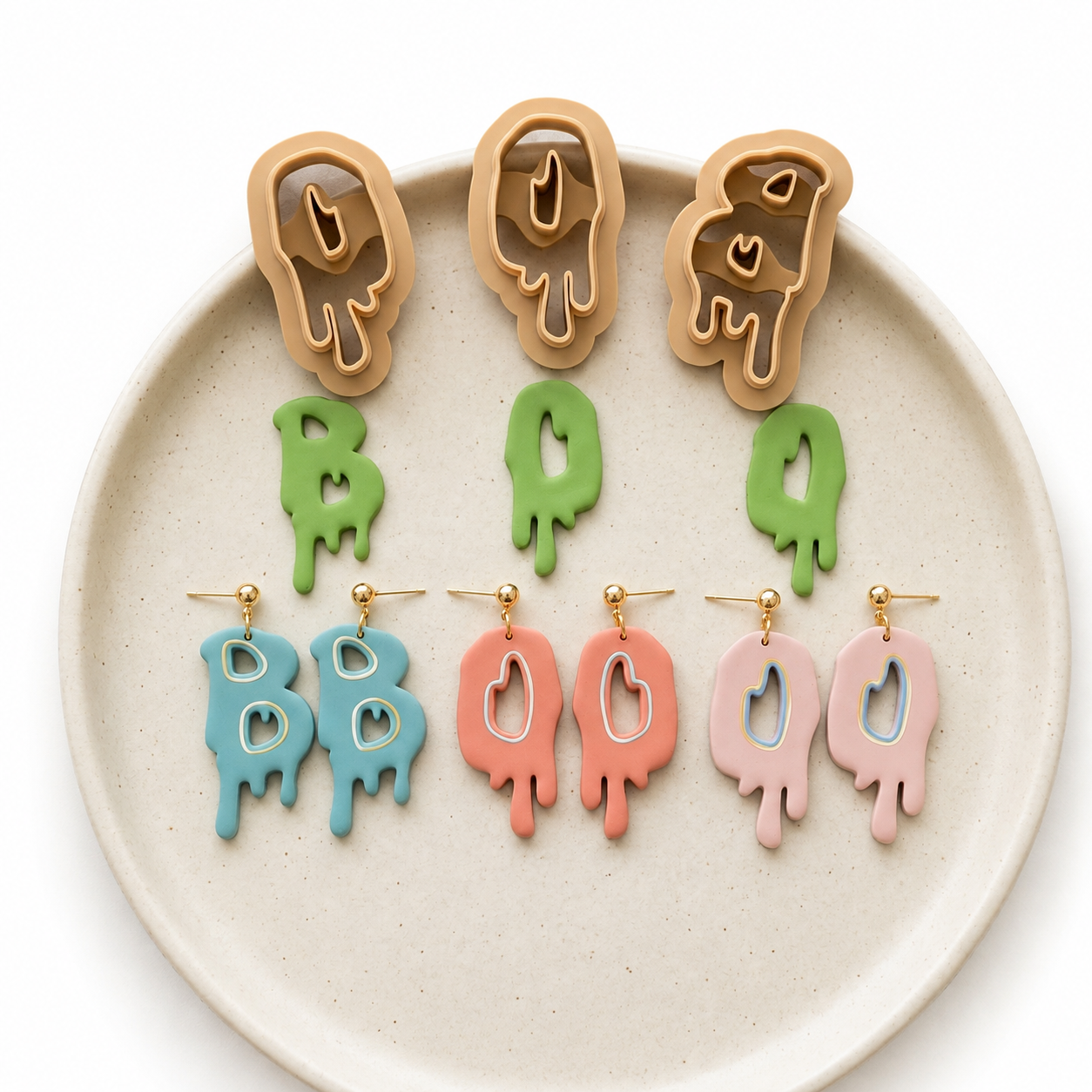 BOO Polymer Clay Cutter | Halloween Word Earring Tool
