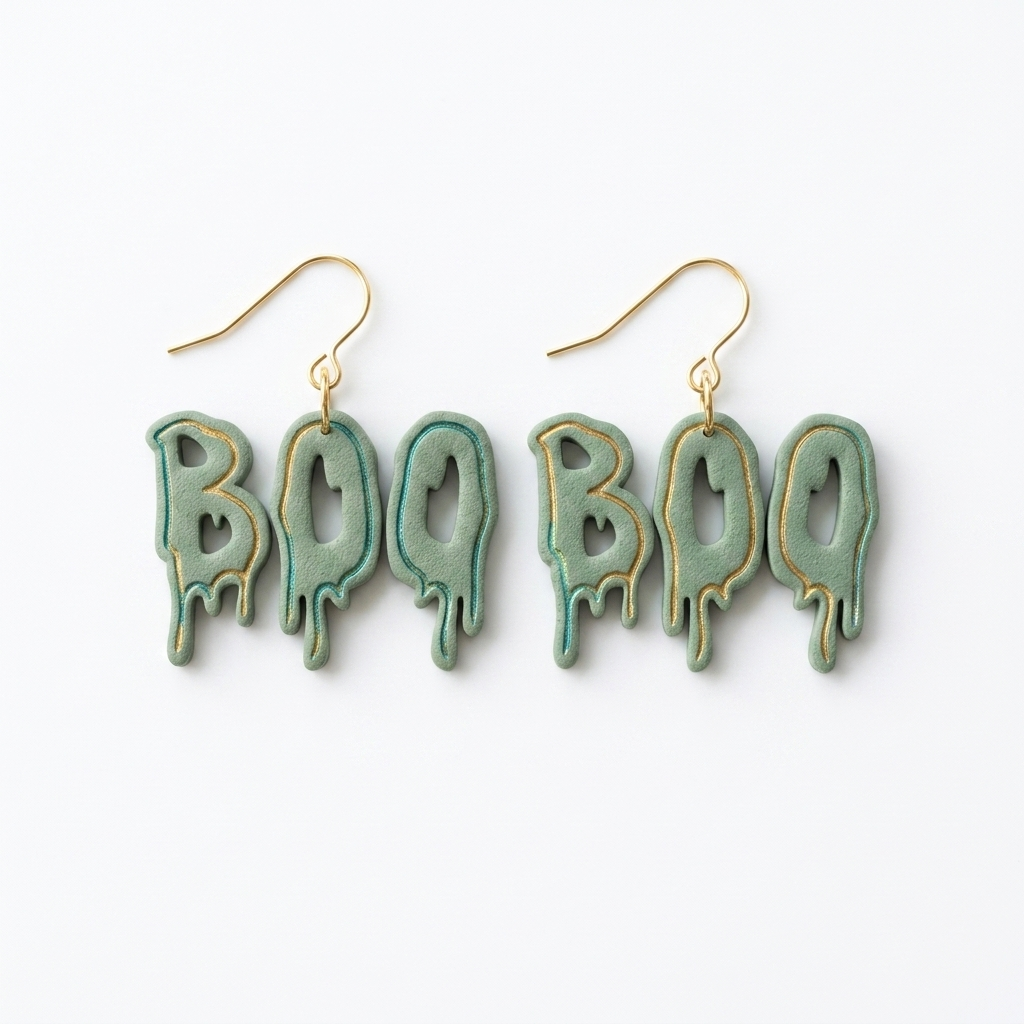 BOO Polymer Clay Cutter | Halloween Word Earring Tool