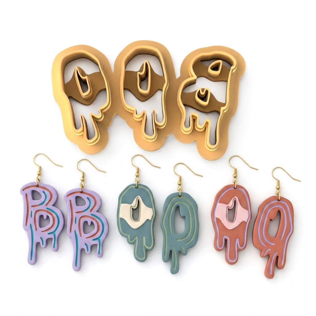 BOO Polymer Clay Cutter | Halloween Word Earring Tool