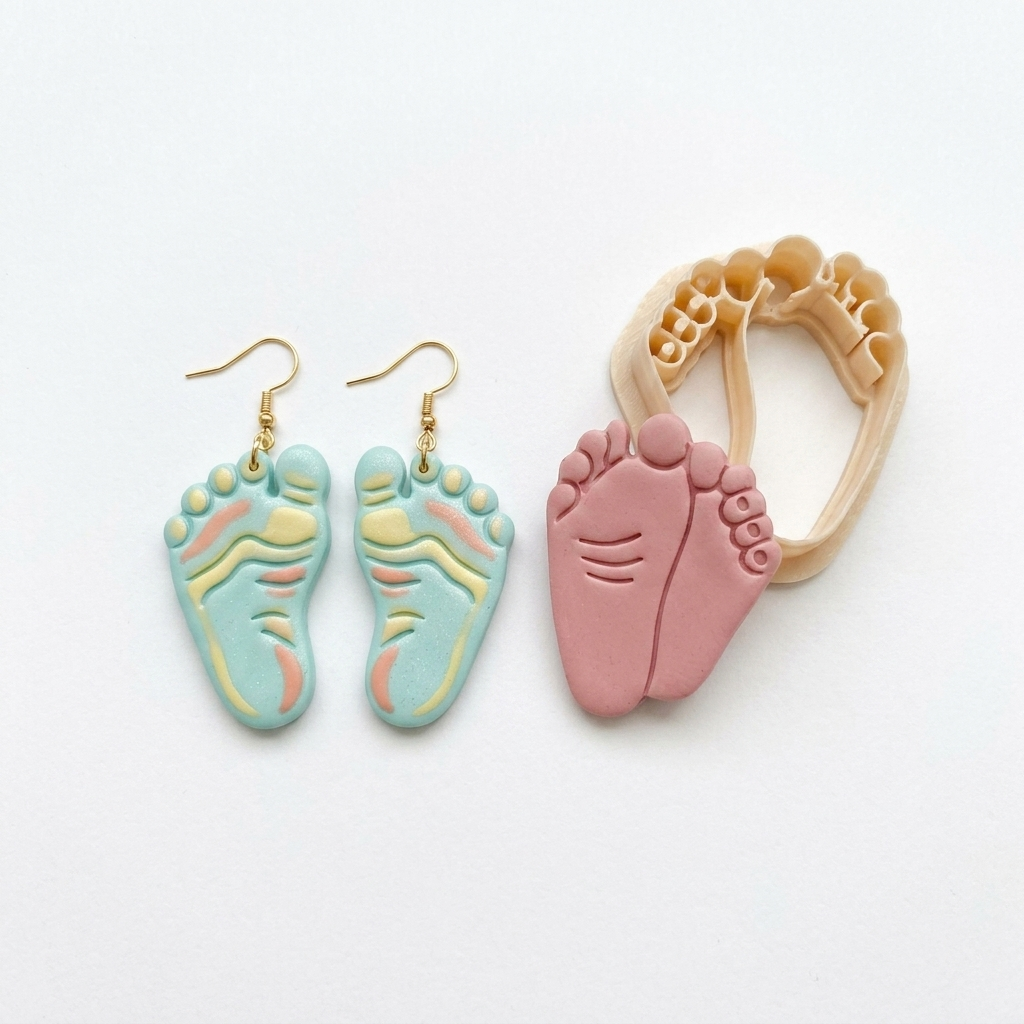 Baby Feet Polymer Clay Cutter | Cute Baby Earring Tool