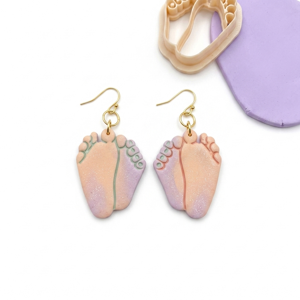 Baby Feet Polymer Clay Cutter | Cute Baby Earring Tool