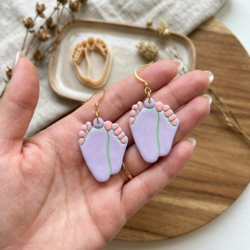 Baby Feet Polymer Clay Cutter | Cute Baby Earring Tool