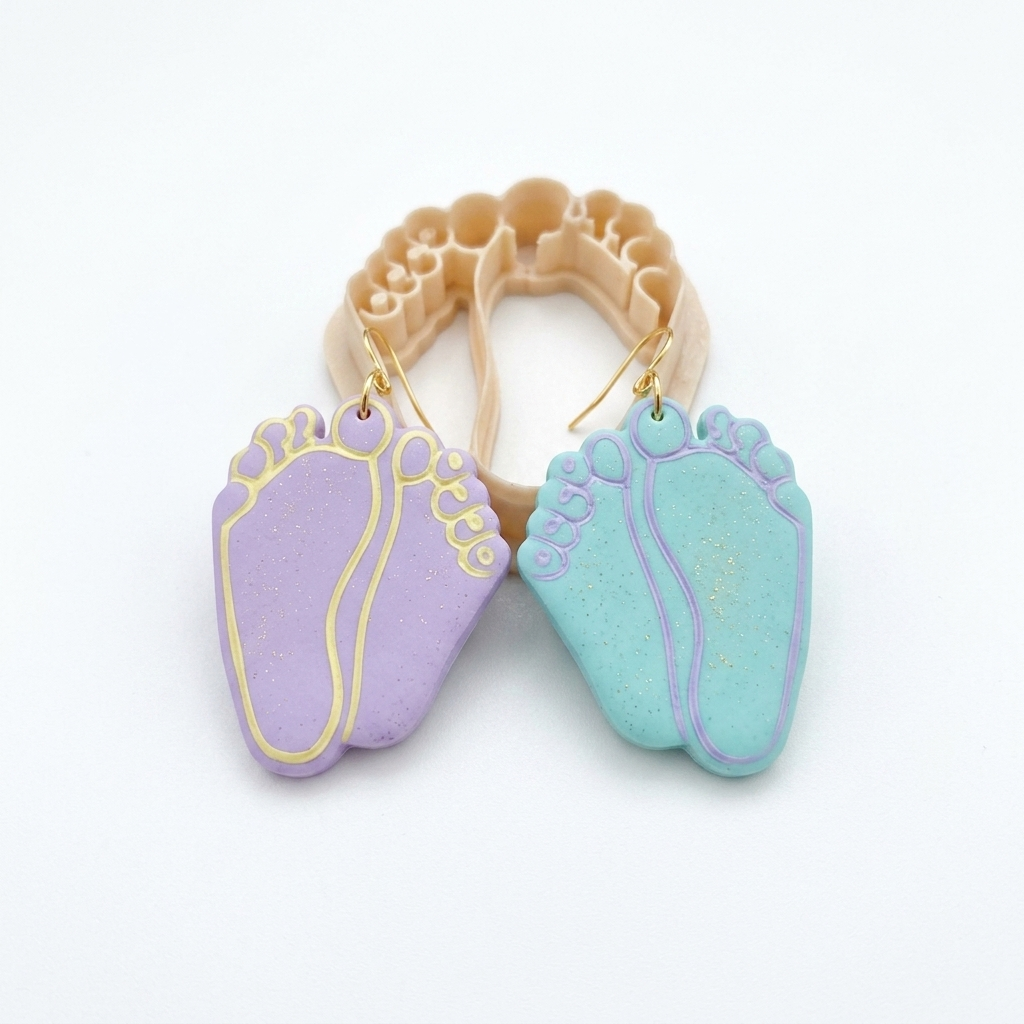 Baby Feet Polymer Clay Cutter | Cute Baby Earring Tool