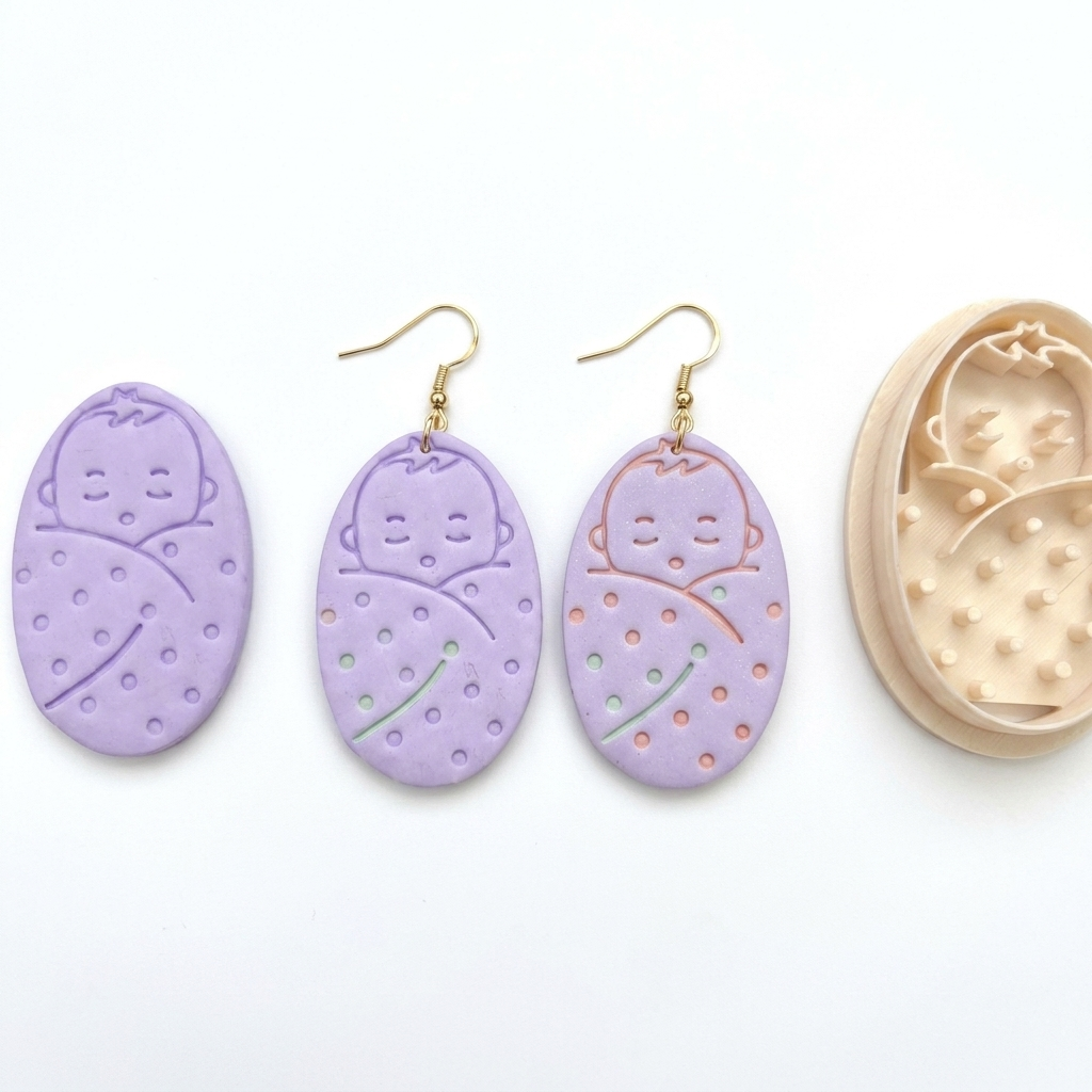 Baby Polymer Clay Cutter | Cute Baby Earring Tool