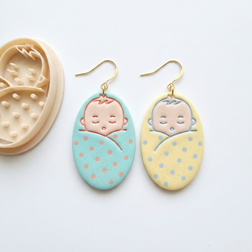 Baby Polymer Clay Cutter | Cute Baby Earring Tool