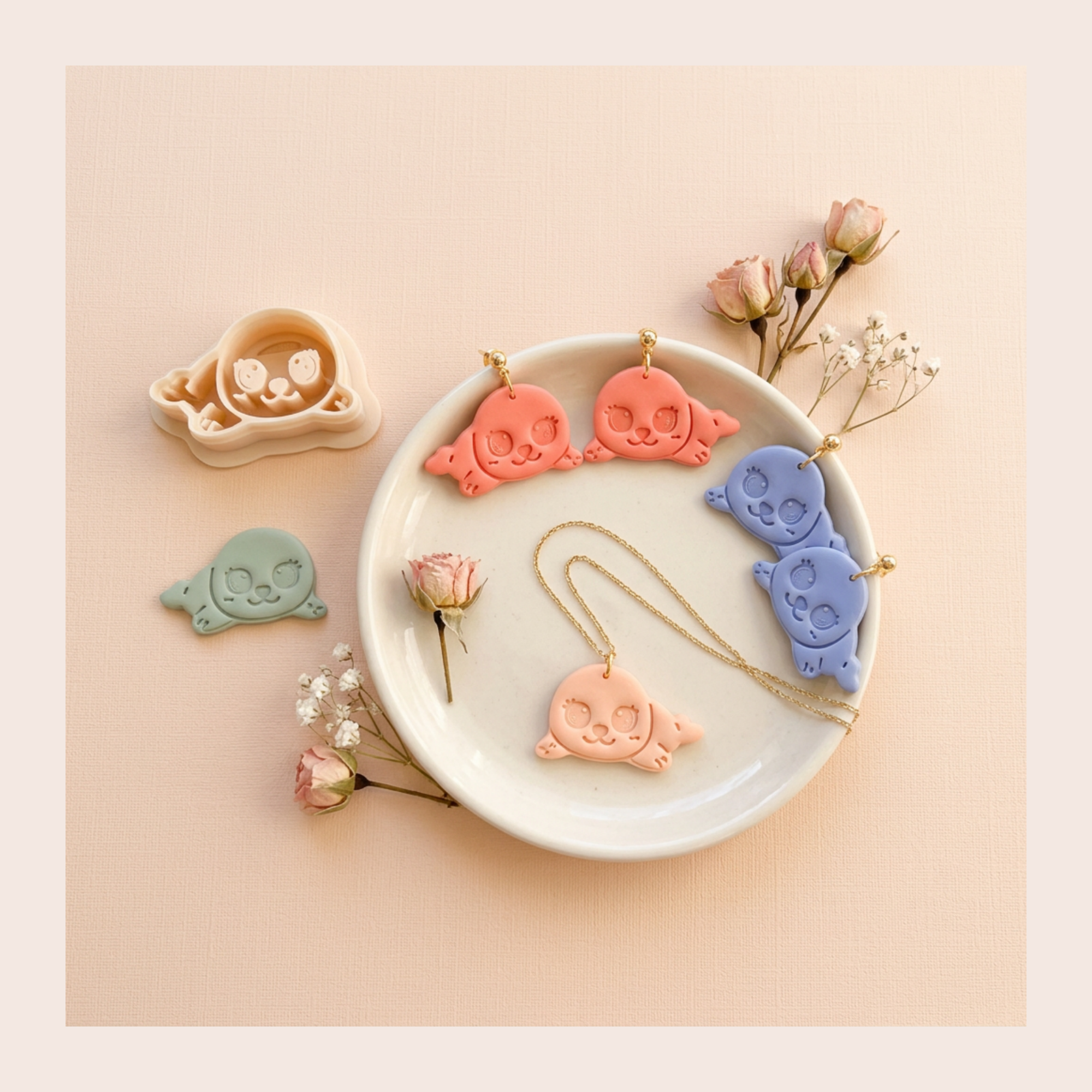 Baby Seal Polymer Clay Cutter 25-45mm | Animal Jewellery Making | IrisCrafts7