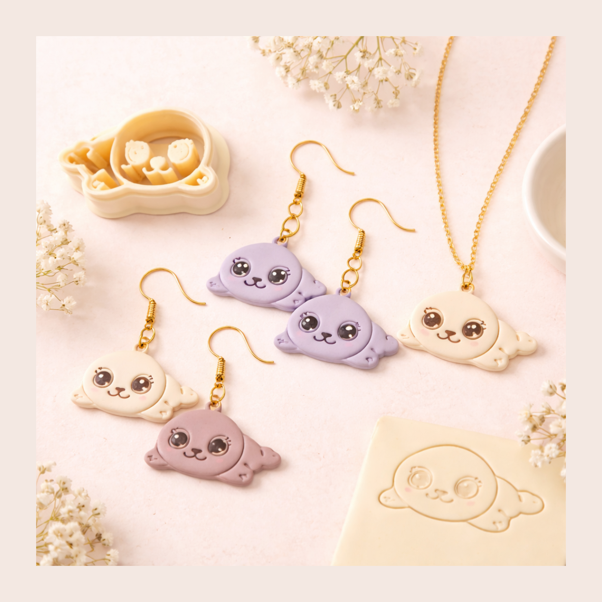 Baby Seal Polymer Clay Cutter 25-45mm | Animal Jewellery Making | IrisCrafts7