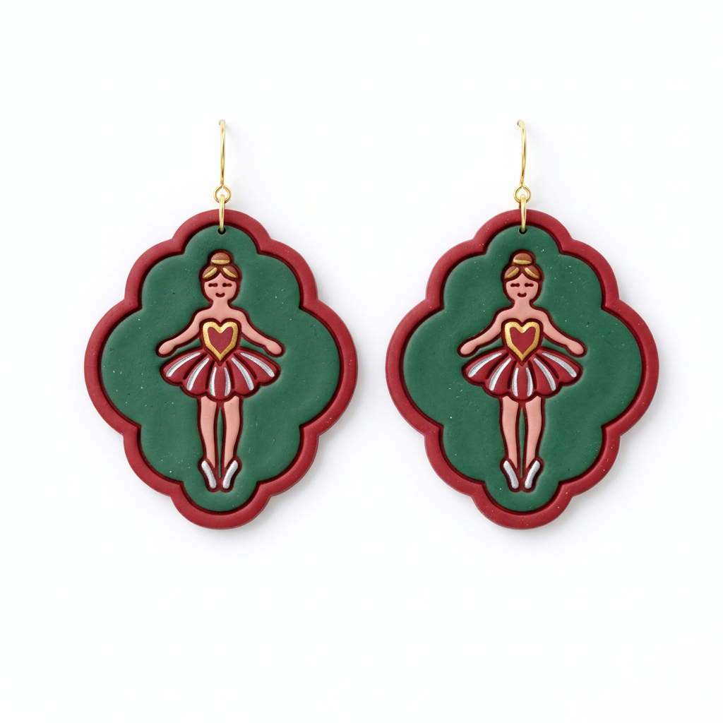 Ballerina Cameo Polymer Clay Cutter | Vintage Elegant Earring Tool