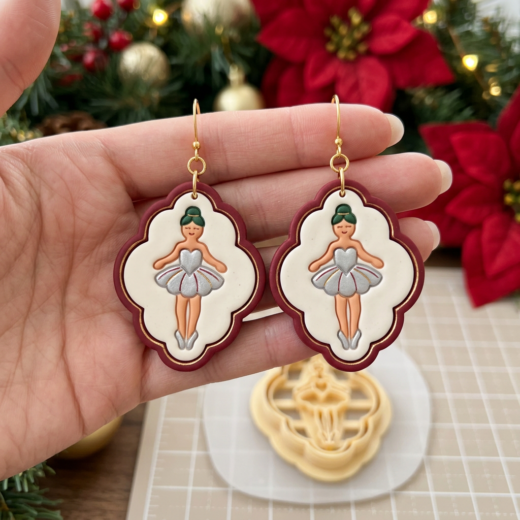 Ballerina Cameo Polymer Clay Cutter | Vintage Elegant Earring Tool
