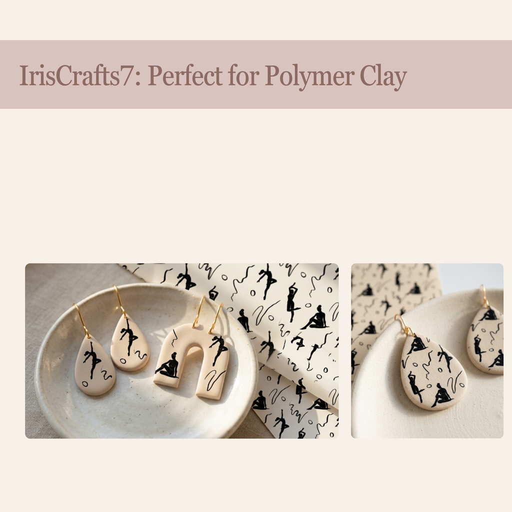 Ballerina Transfer Paper for Polymer Clay 150x100mm | Dance Clay Transfer | IrisCrafts7