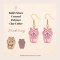 Ballet Shoes Crossed Polymer Clay Cutter 25-45mm | Cute Jewellery | IrisCrafts7