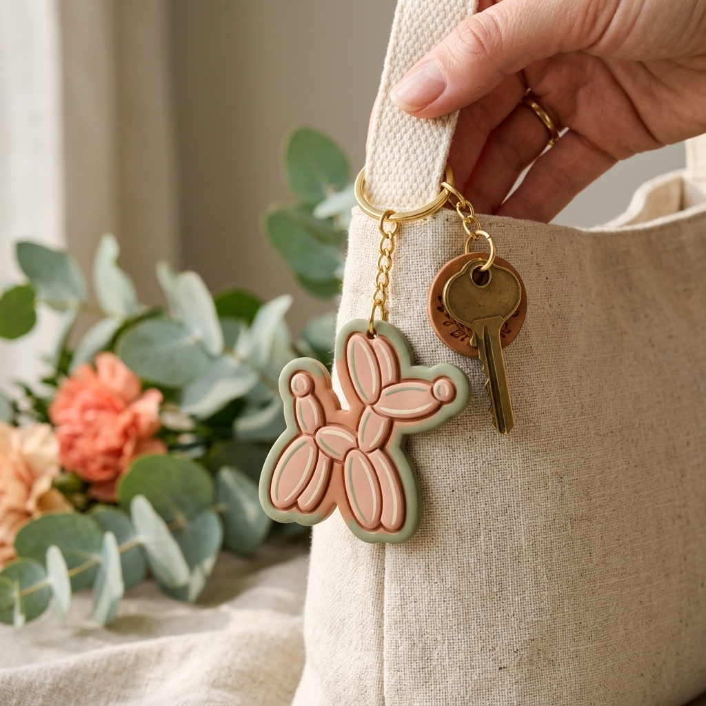 Balloon Dog Keychain Polymer Clay Cutter | Cute Craft Tool