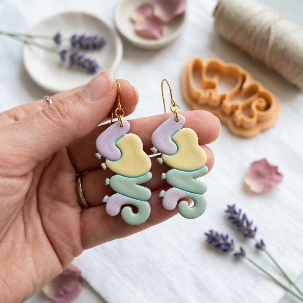 Balloons Love Polymer Clay Cutter | Romantic Earring Tool