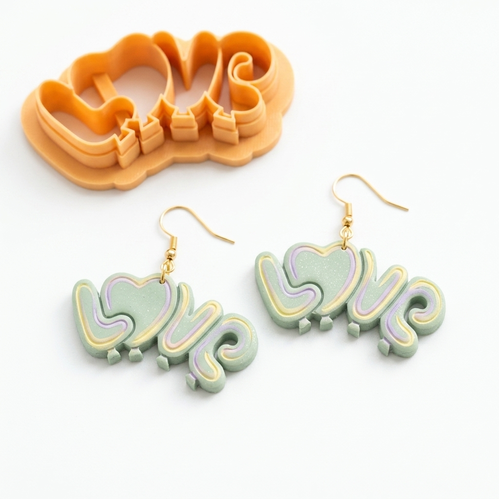 Balloons Love Polymer Clay Cutter | Romantic Earring Tool