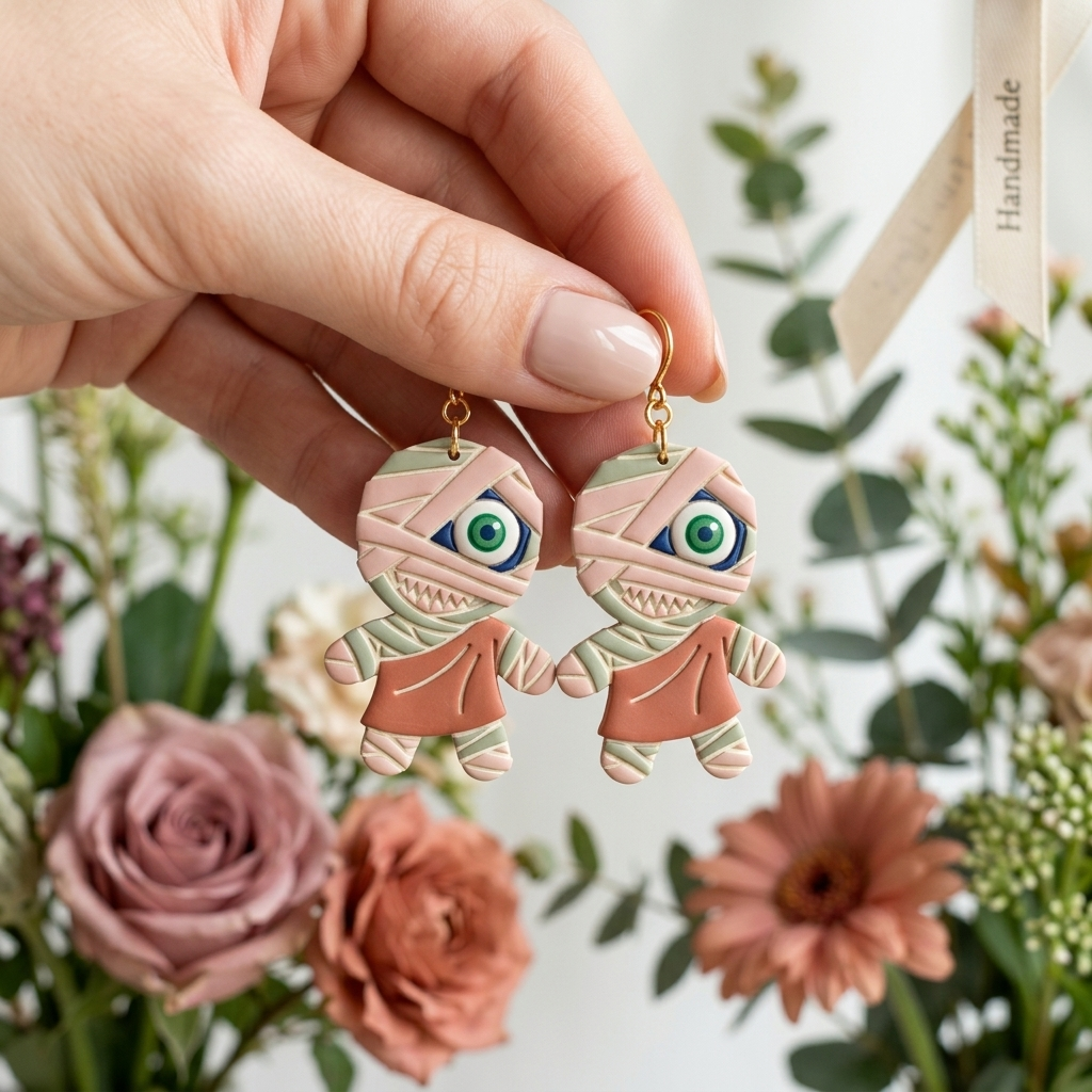 Bandaged Patient Polymer Clay Cutter | Funny Halloween Earring Tool