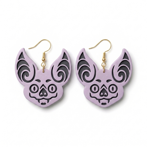 Bat Face 1 Polymer Clay Cutter | Halloween Earring Tool