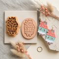 Bear in Fall Clothes Polymer Clay Cutter | 30–50mm | Autumn Bear Shape Clay Cutter | Earring Jewellery Making Tool
