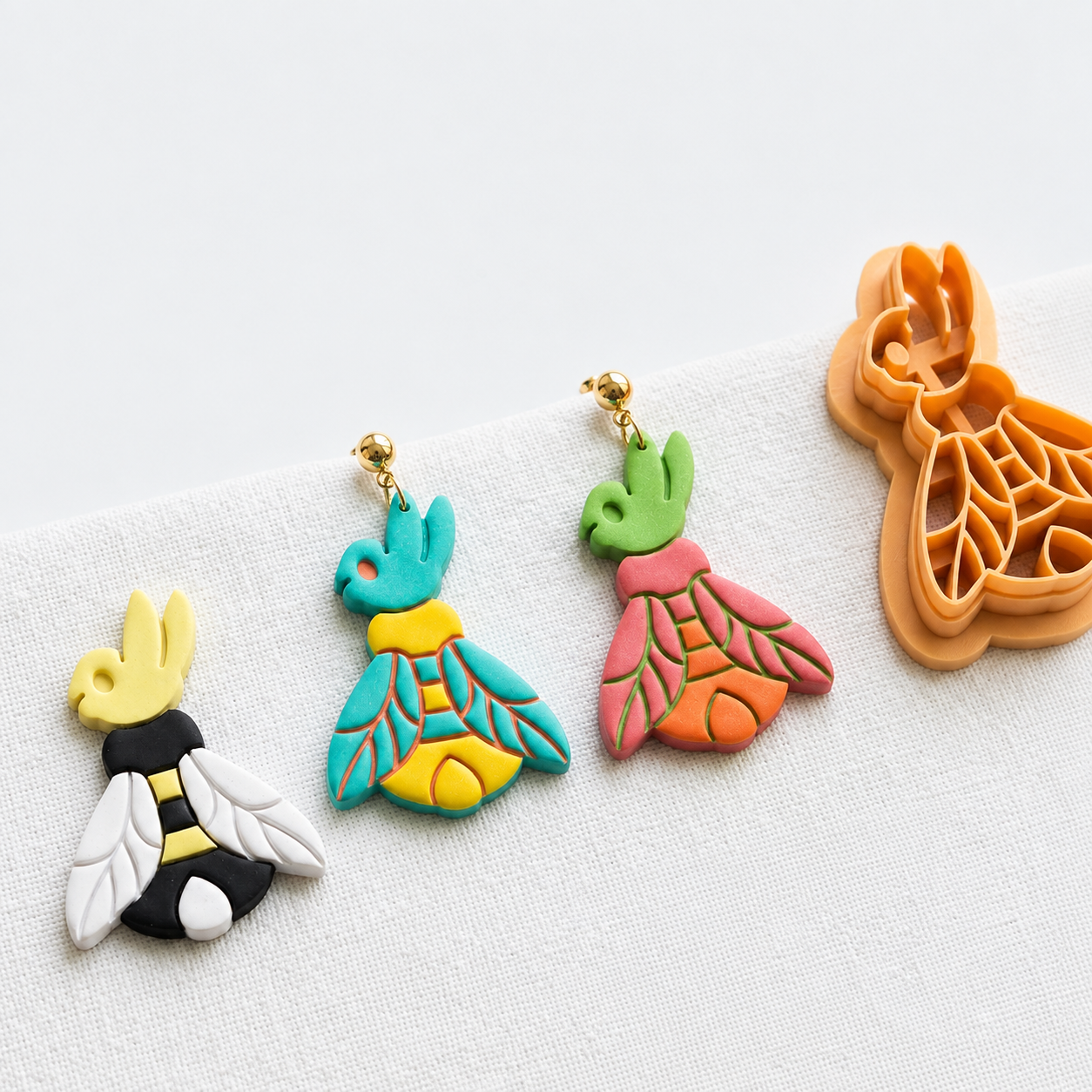 Bee Bunny Polymer Clay Cutter | Cute Spring Earring Tool